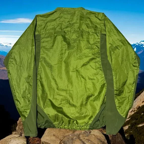 Helly Hansen Jacket Men’s L Green Lightweight Windbreaker Packable Hiking HH - Picture 2 of 4